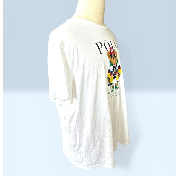 Polo Ralph Lauren T-Shirt Mens XXL White Polo Bear Sailing Graphic Tee retired - Picture 3 of 12